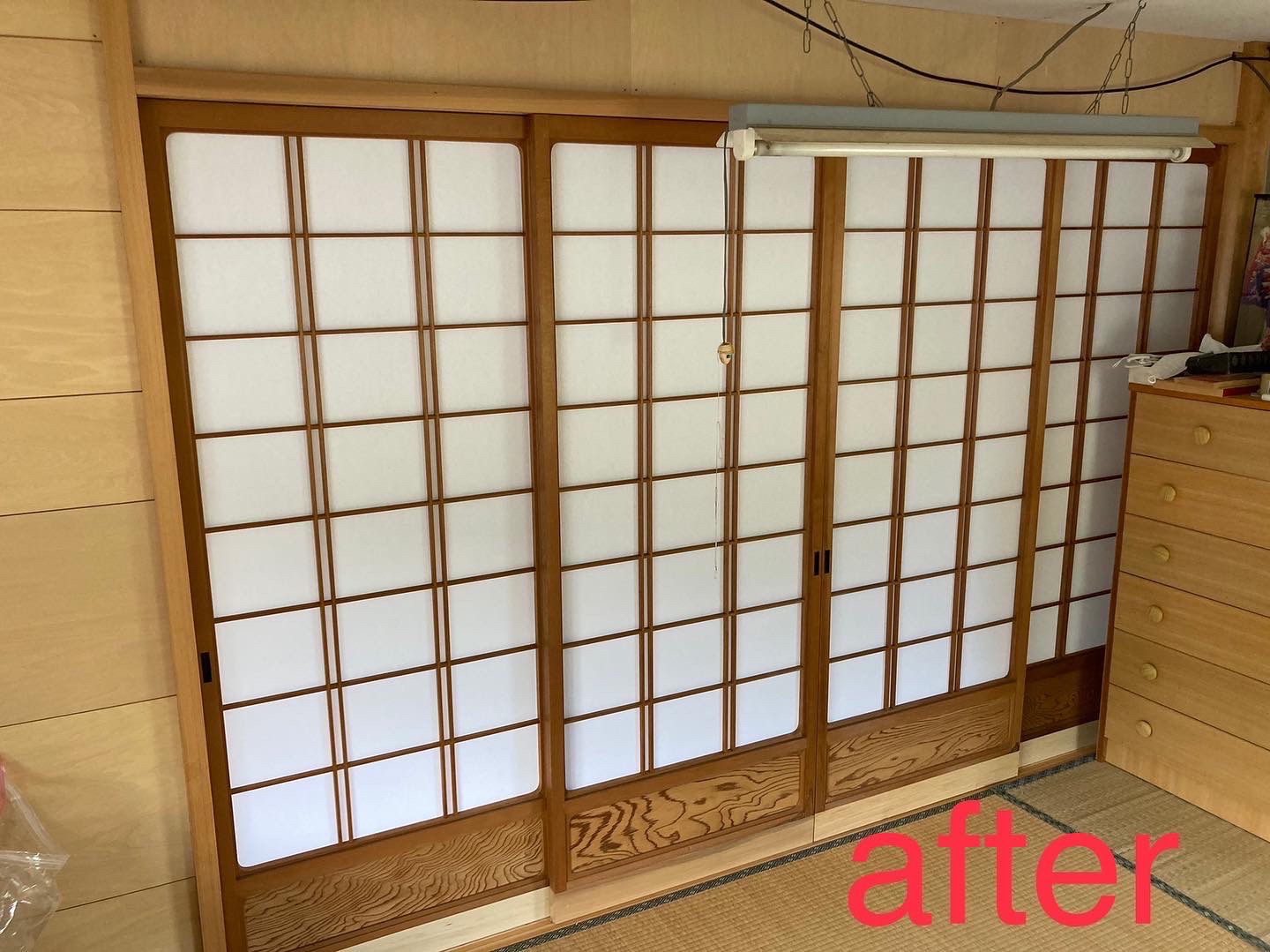 障子の貼り替え